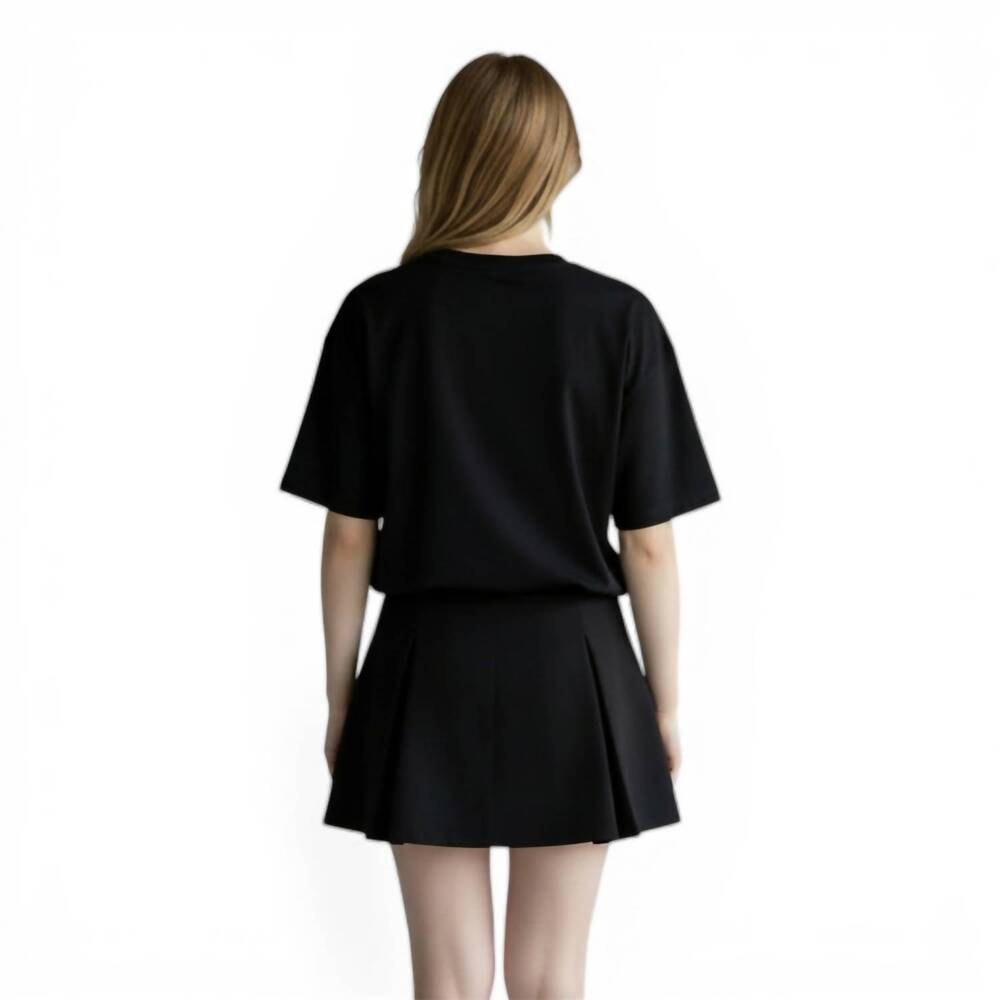 NEW AMBAR no way printed relaxed fit t-shirt in black